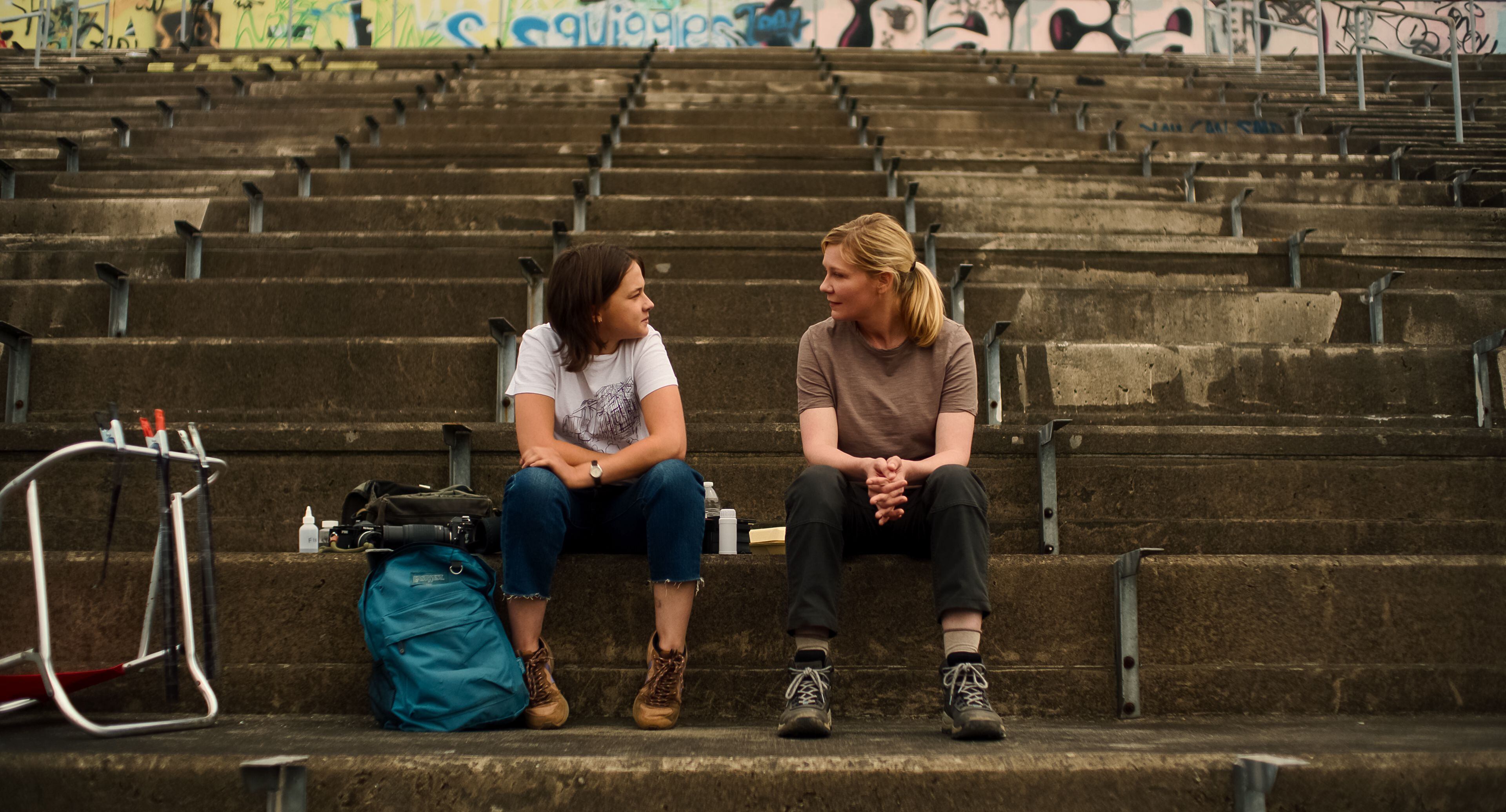 Cailee Spaeny and Kirsten Dunst (right) in an image from 'Civil War.'