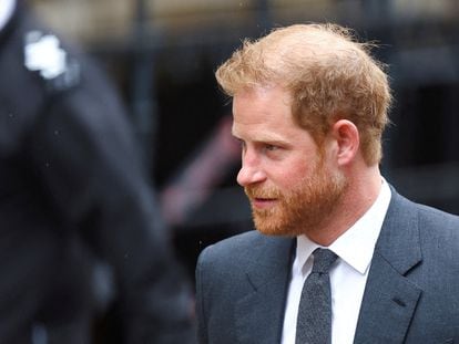 Britain's Prince Harry, Duke of Sussex, leaves the High Court in London, Britain, March 28, 2023.