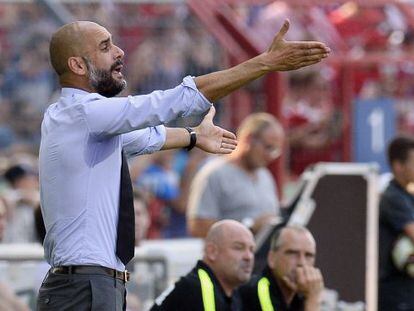 Guardiola during a cup game against Noettingen last weekend.