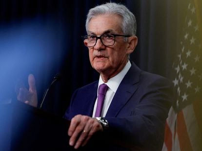 Jerome Powell, chair of the Federal Reserve, on January 31, at a press conference.