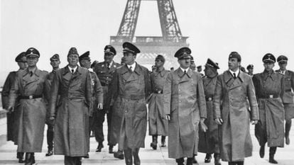 Adolf Hitler in occupied Paris in June 1940.