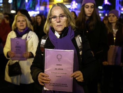 A demonstration in Madrid against gender violence held on November 25, 2019.