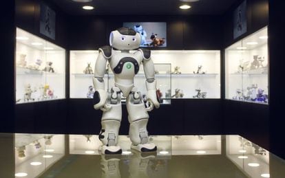 NAO, one of the most advanced humanoids in the world, at The Robot Museum in Madrid.