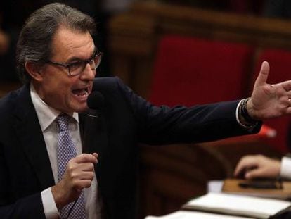 Catalan premier Artur Mas in parliament on Wednesday.
