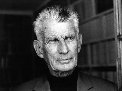 Samuel Beckett, photographed in July 1985.