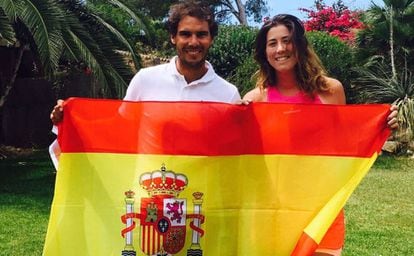 Nadal and Muguruza, in a Twitter photo.