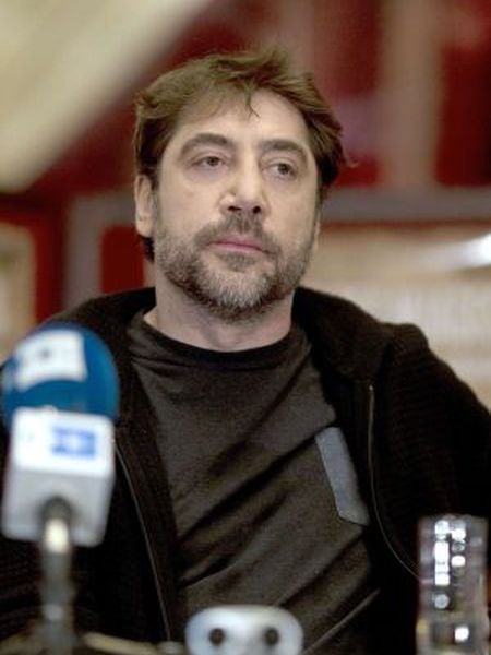 Spanish actor Javier Bardem gives a press conference to present the documentary 'Sons of the Clouds: The Last Colony' in Paris.