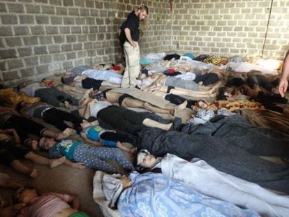 Victims of the gas attack against the Damascus suburb of Ghuta last August 21.  
