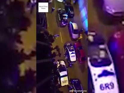 Video footage of the incident in Madrid’s Tetuán district.