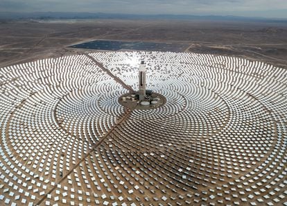 The Cerro Dominador concentrated solar power plant in Chile’s Atacama Desert.
