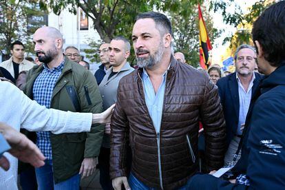 The leader of the far-right Vox, Santiago Abascal, also took part in Saturday's protest.