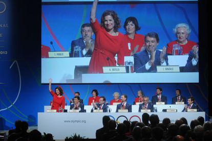 Madrid Mayor Ana Botella during the presentation of Madrid's failed Olympic bid.