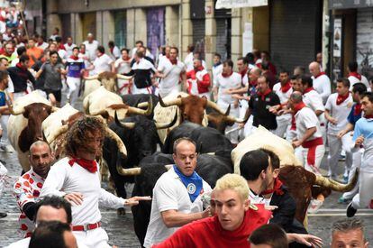 Day 6 of the Running of the Bulls in Pamplona.