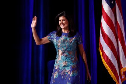 Nikki Haley – the former governor of South Carolina – at the Republican Jewish Coalition event in Las Vegas