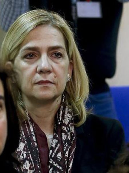 Cristina de Borbón on day one of the trial on Monday.