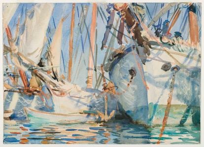 'White Ships' (1908), watercolor over graphite by John Singer Sargent.