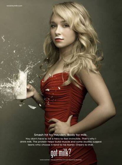 Actress Hayden Panettiere, of 'Heroes' fame, featured in the US 'Got milk?' campaign.