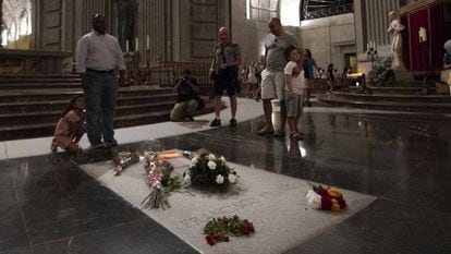 The tomb of Francisco Franco in the Valley of the Fallen.