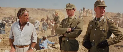 Nazi                villains digging in Egypt in a scene from 'Raiders of the                Lost Ark'.