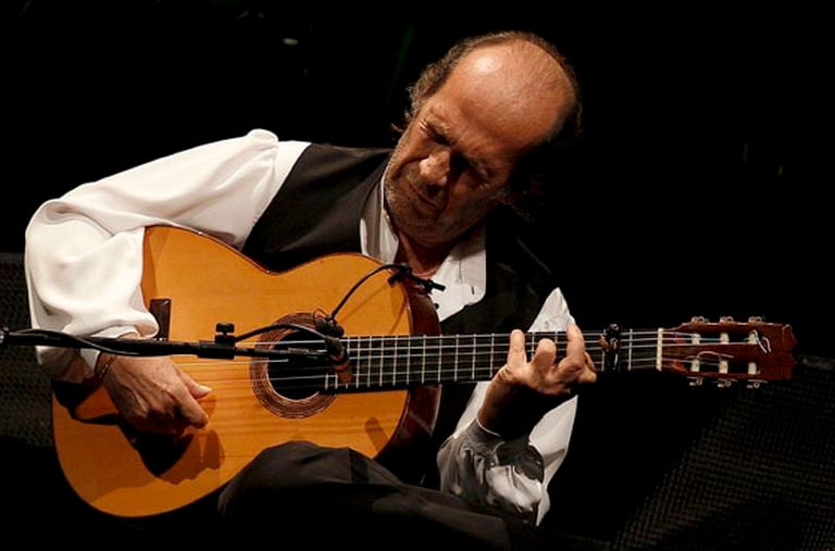 Paco de Lucía during a concert at the Teatro Real in Madrid in 2010.