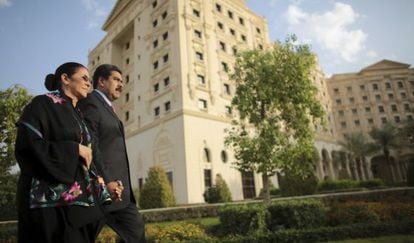 President Nicolás Maduro and his wife Cilia Flores, this past Wednesday in Riyadh, Saudi Arabia.