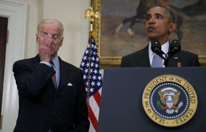 Barack Obama and Joe Biden.