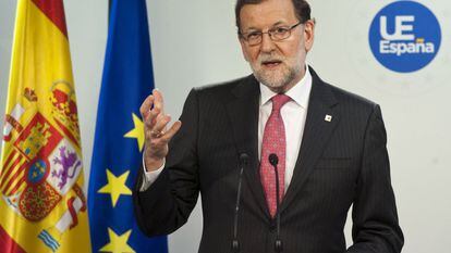 Acting Spanish Prime Minister Mariano Rajoy at a recent meeting in Brussels.