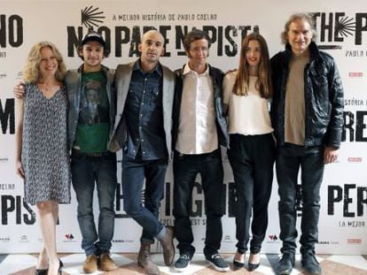 Some of the cast and crew from the movie, pictured in Galicia. 