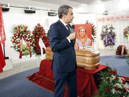 Former PM José Luis Rodríguez Zapatero at the wake.