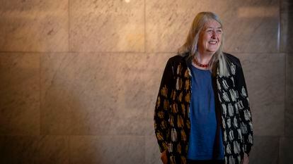 Mary Beard at the Juan March Foundation in Madrid.