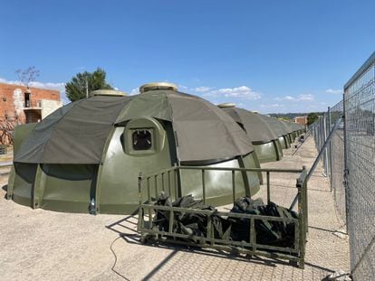 The camp set up at the Torrejón de Ardoz (Madrid) air base.