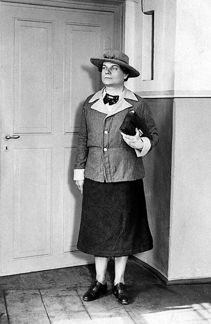 Emil Boulé, disguised as a woman, in his attempt to escape from Colditz Castle.