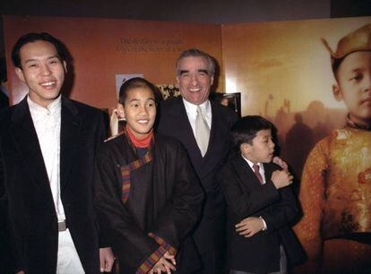 Martin Scorsese (2nd r) at the screening of ‘Kundun,’ a movie about the Dalai Lama.
