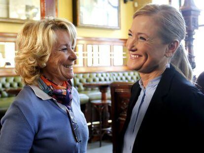 The Popular Party&rsquo;s candidates for mayor, Esperanza Aguirre (l), and regional premier, Cristina Cifuentes (r).