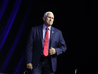 Former vice president and 2024 Republican presidential candidate, Mike Pence, on July 14 in Des Moines (Iowa).