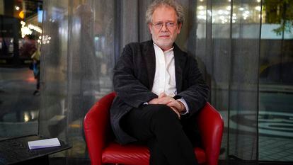 The French art historian Georges Didi-Huberman poses in a Madrid hotel this past November 22.