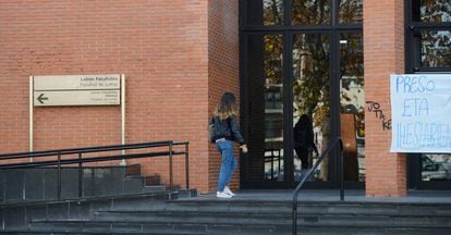 The attack took place at the University of the Basque Country in Vitoria.