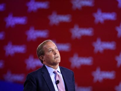 Texas AG Ken Paxton at a Republican conference in Dallas, August 2022.