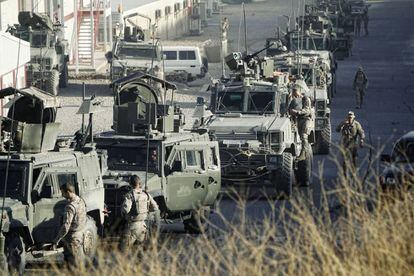 Spanish troops in Qala-i-Naw (Afghanistan) in October 2012.