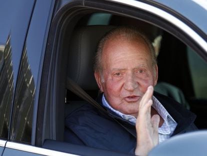 King Juan Carlos exits a Madrid hospital last week after undergoing yet more hip surgery.
