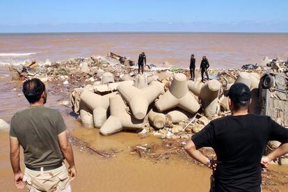 People look for survivors after flooding in Derna, Libya, Sept. 13, 2023