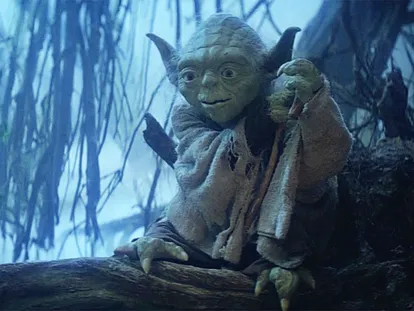 Yoda from 'Star Wars,', created by Wendy Froud.