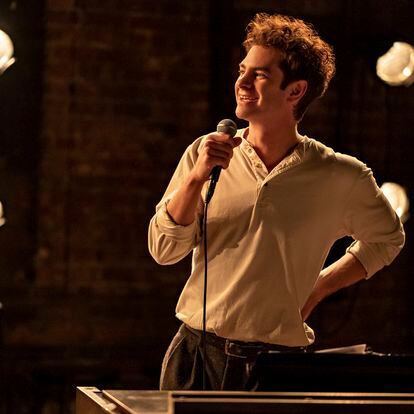 This image released by Netflix shows Andrew Garfield in a scene from "Tick, Tick...Boom!" (Macall Polay/Netflix via AP)