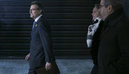 Ex-premier Artur Mas, this Tuesday, before announcing he would step down as leader of PDeCAT.