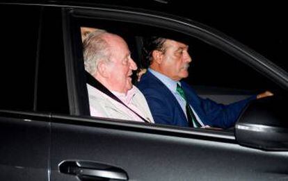 Juan Carlos arriving at the hospital on Friday.