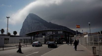 The Spain-Gibraltar border at La Línea de la Concepción.