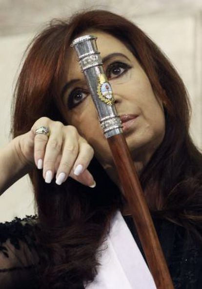 Argentina's Cristina Fernández de Kirchner during her inauguration last December.