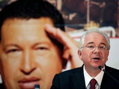 Rafael Ramírez, Venezuela’s former oil minister, during a conference in Caracas on January 29, 2013.