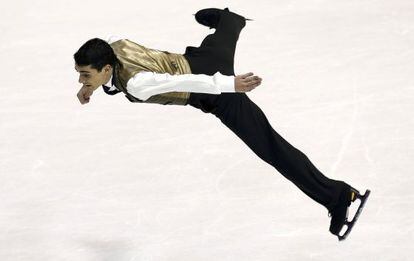 Javier Fern&aacute;ndez of Spain performs at the Figure Skating European Championships in Zagreb, Croatia.