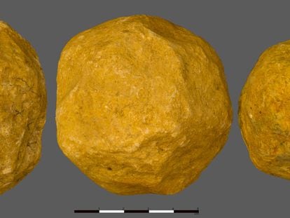 Spheroids found in the Israeli site of Ubeidiya.